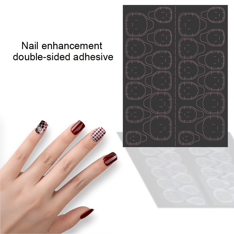 240 Pcs Pink Double-Sided Glue Nail Sticker, Super Sticky Waterproof Breathable Jelly Adhesive Tabs Nail Glue Sticker For Manicure