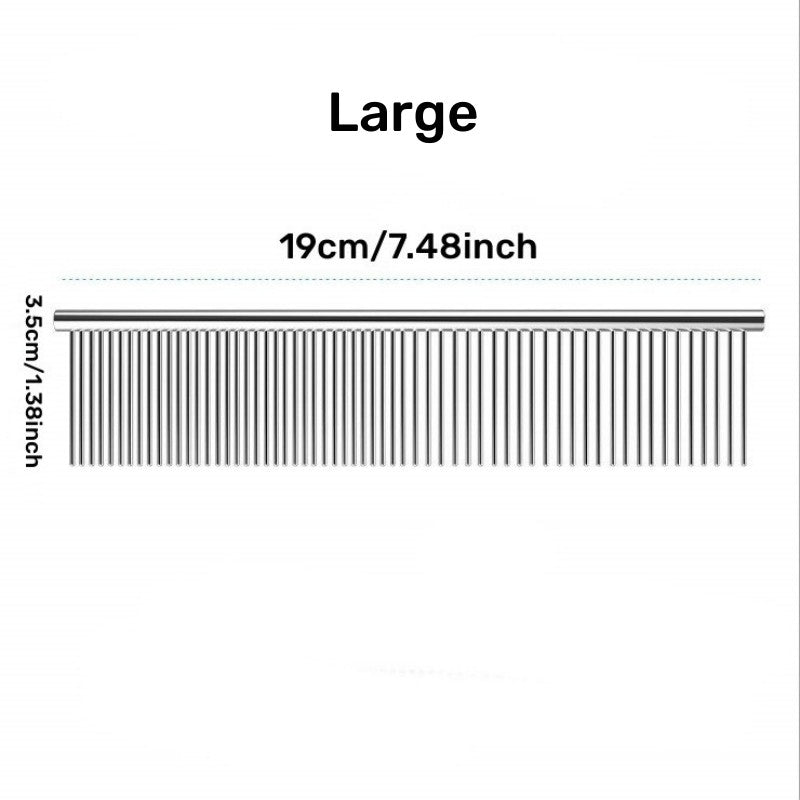 Premium Stainless Steel Dematting Comb for Effective Grooming of Long-Haired Cats and Dogs