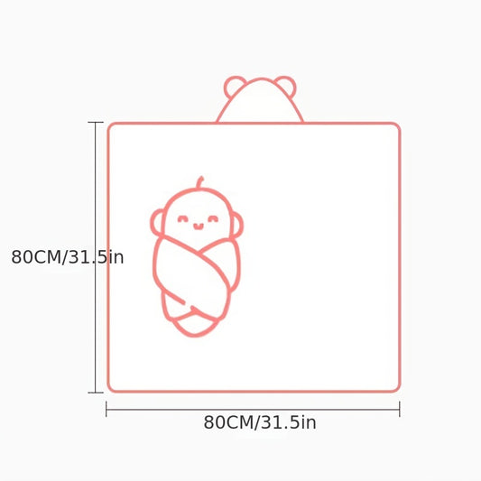 Baby Bath Towel Girl Boy Baby Towel Newborn With Hood Cartoon Coral Fleece Infant Towels Blanket Newborn Baby Bathrobe Infant, Christmas Halloween Gift