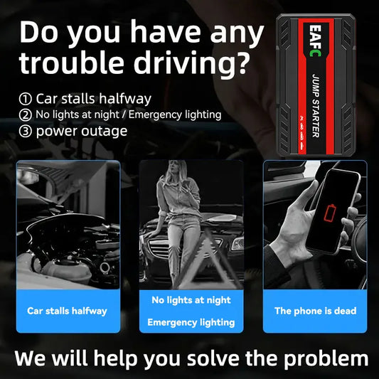 Rozrusznik Samochodowy 600A - Przenośny Booster Benzyna Diesel 12V