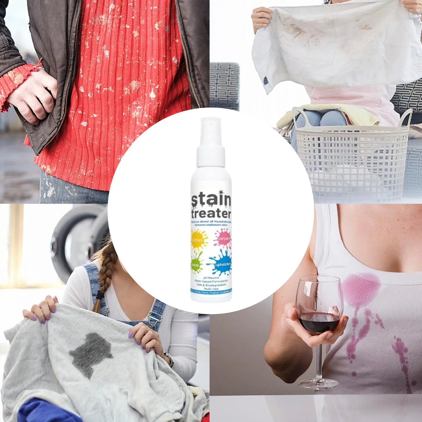 Laundry Spray Stain Removal Stain Remover Laundry Spray for Clothes 120ml Fabric Stubborn Grease Oil Cleaner for Travel Home