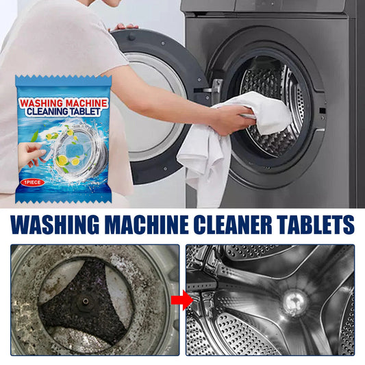 Washing Machine Cleaner Tablets - Removes Odor & Buildup in Front/Top Load Washers, Deep Cleans Drum & Pipes, Fresh Scent