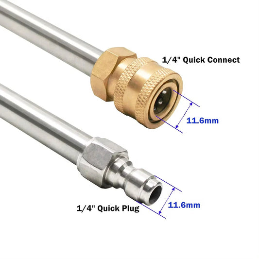 Przedłużacze Myjki Ciśnieniowej 2szt - Prosty + Zakrzywiony 1/4" Quick Connect