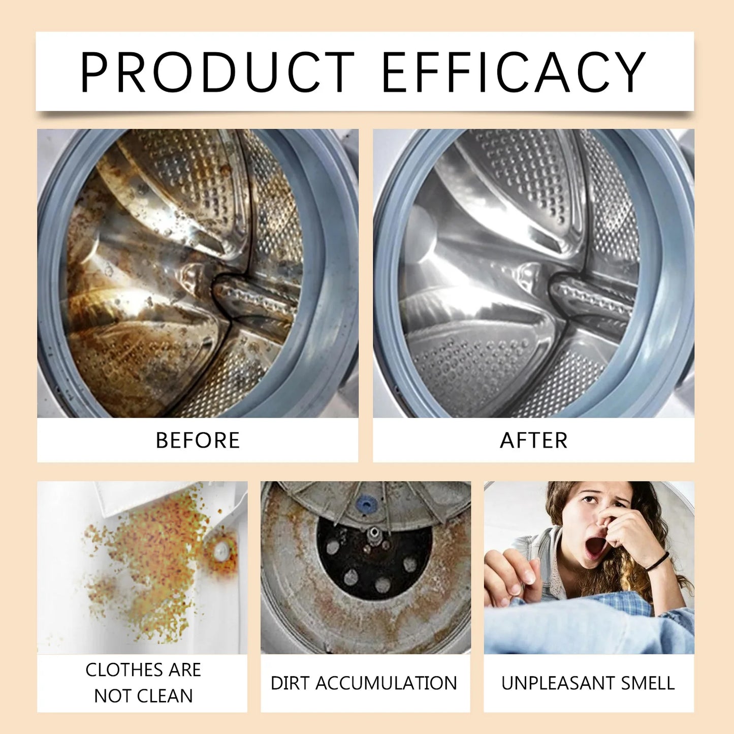 Washing Machine Cleaner Tablets, Deep Cleans & Removes Limescale, Mold & Odors. 3-in-1 Formula for Front & Top Loaders