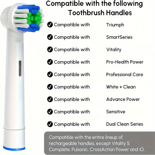 Replacement Toothbrush Heads Compatible With Oral-B Braun, Electric Toothbrush Heads Brush Heads Suitable For Oral B Replacement Heads Refill Pro 500/1000/1500/3000/3757/5000/7000/7500/8000