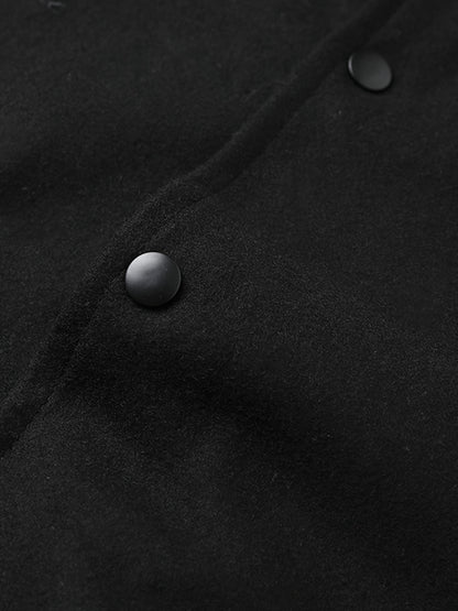 Men's Retro Embroidered Print Thick Baseball Jacket