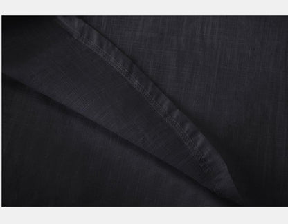 Classic Design Cotton Boat Neck Henley Shirt, Men's Casual Fit Vintage Style Long Sleeve Top For Spring Fall