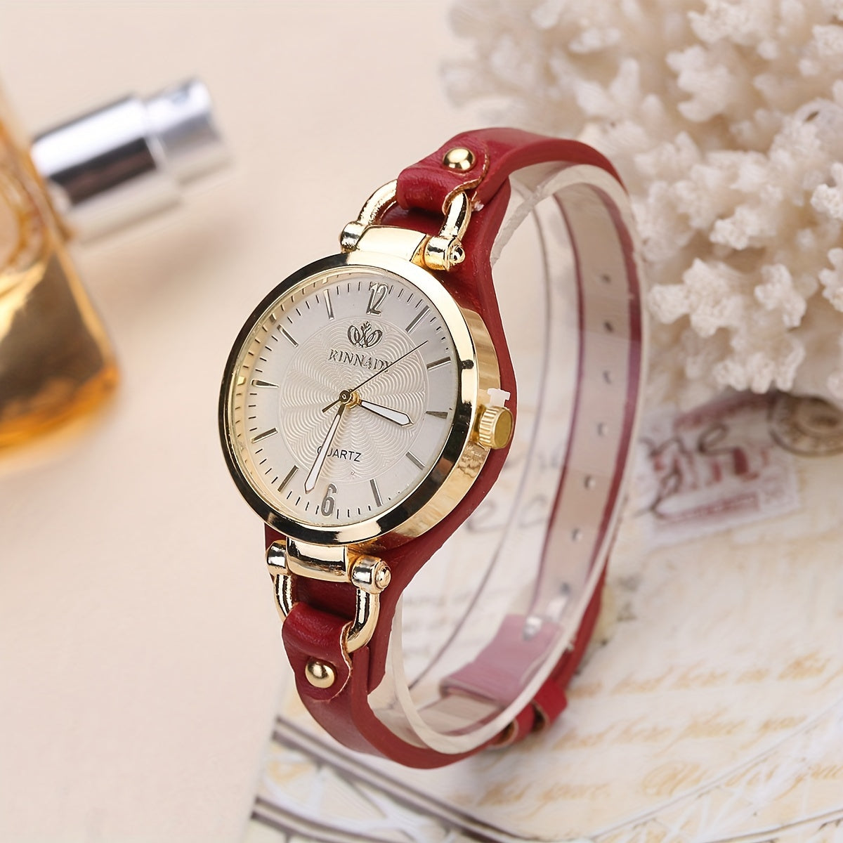 Leather Strap Watch Strap Fashion Ladies Quartz Watch Fancy Women Watches Jewelry Sophisticated And Stylish Women Watch