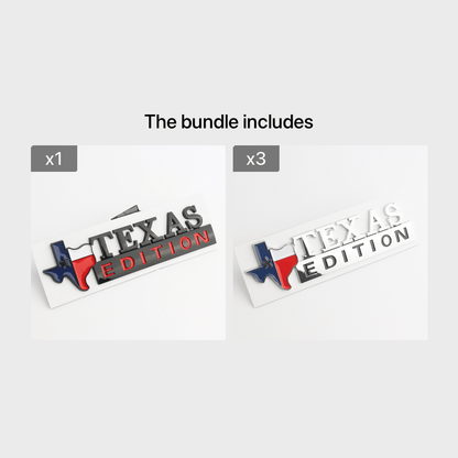 ABS TEXAS EDITION Car Rear Trunk Tail Emblem Badge TEXAS EDITION Side Fender Car-styling Stickers Motorcycle Bike Home Decorations Car Accessories