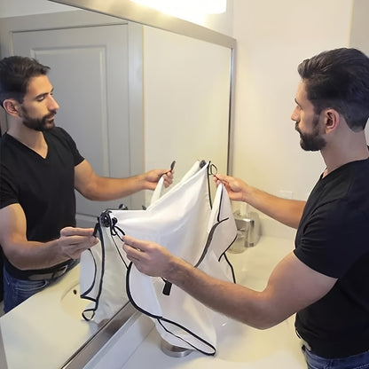 [Popular Choice] Men's Beard Trimming Apron - Splash Guard & Grooming Cape for Mess-Free Shaving, Unscented, Ideal for Stubble & Mustaches, with Suction Cup Attachment for Secure Placement, Beard Catcher, Face Shaving, Beard