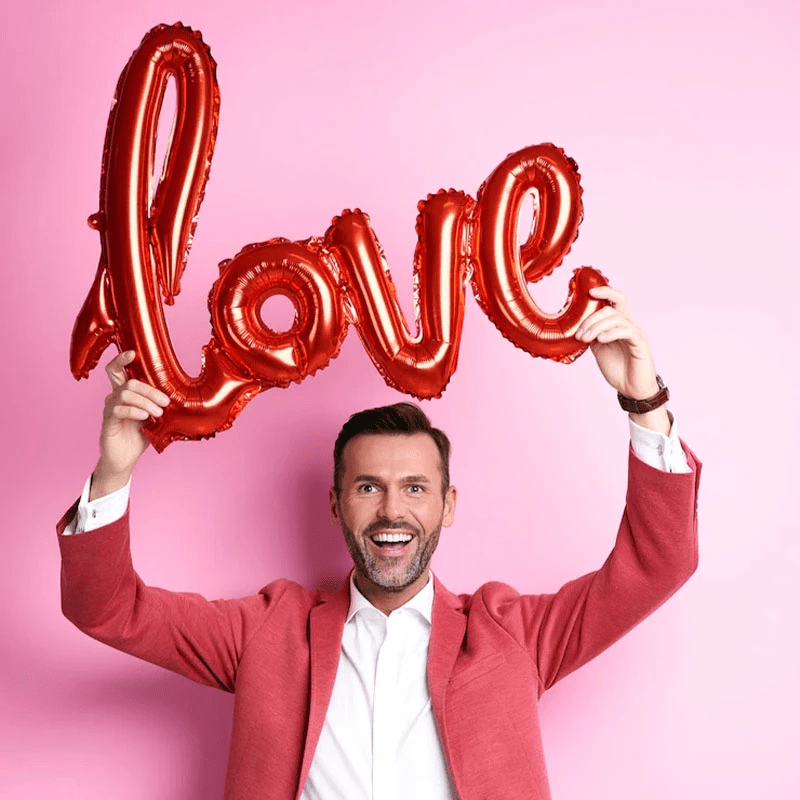 43''/108cm Oversized Red LOVE Balloon - Perfect for Valentine's Day Decoration! Easter Gift