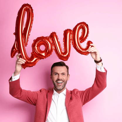 43''/108cm Oversized Red LOVE Balloon - Perfect for Valentine's Day Decoration! Easter Gift
