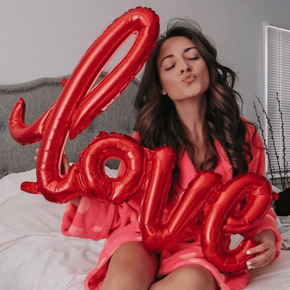 43''/108cm Oversized Red LOVE Balloon - Perfect for Valentine's Day Decoration! Easter Gift