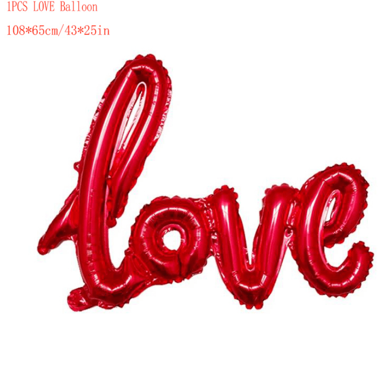 43''/108cm Oversized Red LOVE Balloon - Perfect for Valentine's Day Decoration! Easter Gift