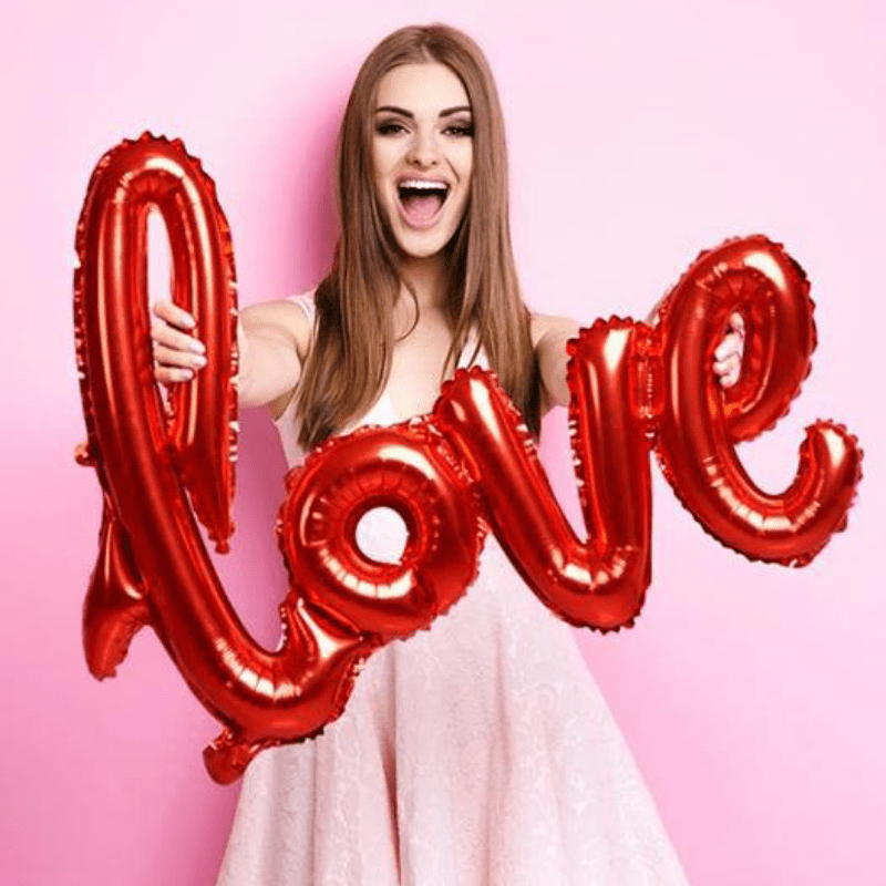 43''/108cm Oversized Red LOVE Balloon - Perfect for Valentine's Day Decoration! Easter Gift