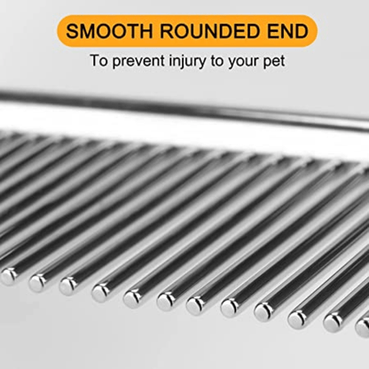 Premium Stainless Steel Dematting Comb for Effective Grooming of Long-Haired Cats and Dogs