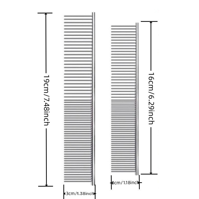Premium Stainless Steel Dematting Comb for Effective Grooming of Long-Haired Cats and Dogs