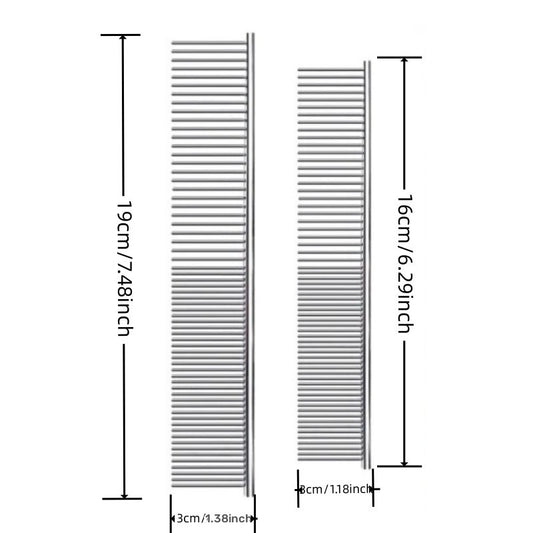 Premium Stainless Steel Dematting Comb for Effective Grooming of Long-Haired Cats and Dogs