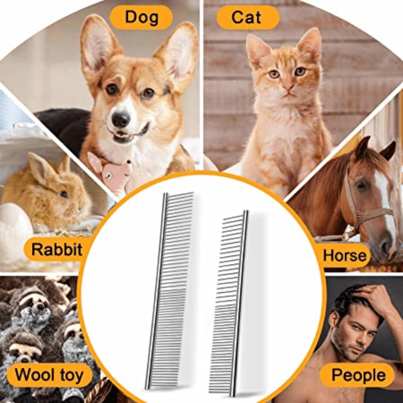 Premium Stainless Steel Dematting Comb for Effective Grooming of Long-Haired Cats and Dogs