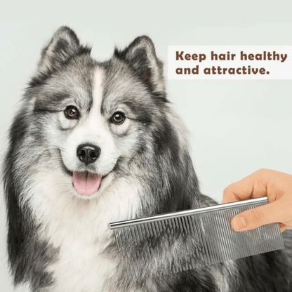 Premium Stainless Steel Dematting Comb for Effective Grooming of Long-Haired Cats and Dogs