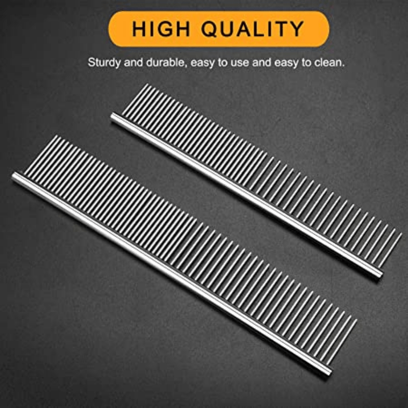 Premium Stainless Steel Dematting Comb for Effective Grooming of Long-Haired Cats and Dogs