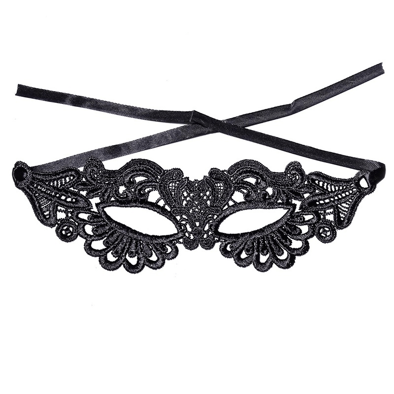 Black Lace Eye Mask Gothic Costume Mask Animal Half Mask Cosplay Masquerade Dress Party