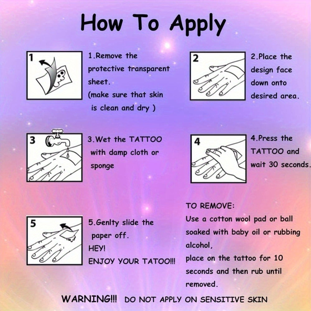 Simple Smile Tattoo Sticker Finger Temporary Tattoo