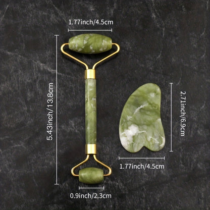 Jade Roller And Gua Sha Tools Set, Skin Care Massager, Jade Facial Roller, Natural Jade Facial Roller, Massage Tool For Face, Eyes, Neck And Body, Beauty Tool
