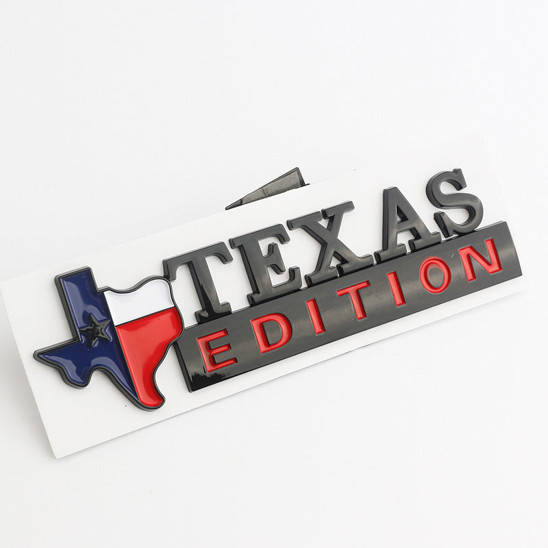ABS TEXAS EDITION Car Rear Trunk Tail Emblem Badge TEXAS EDITION Side Fender Car-styling Stickers Motorcycle Bike Home Decorations Car Accessories