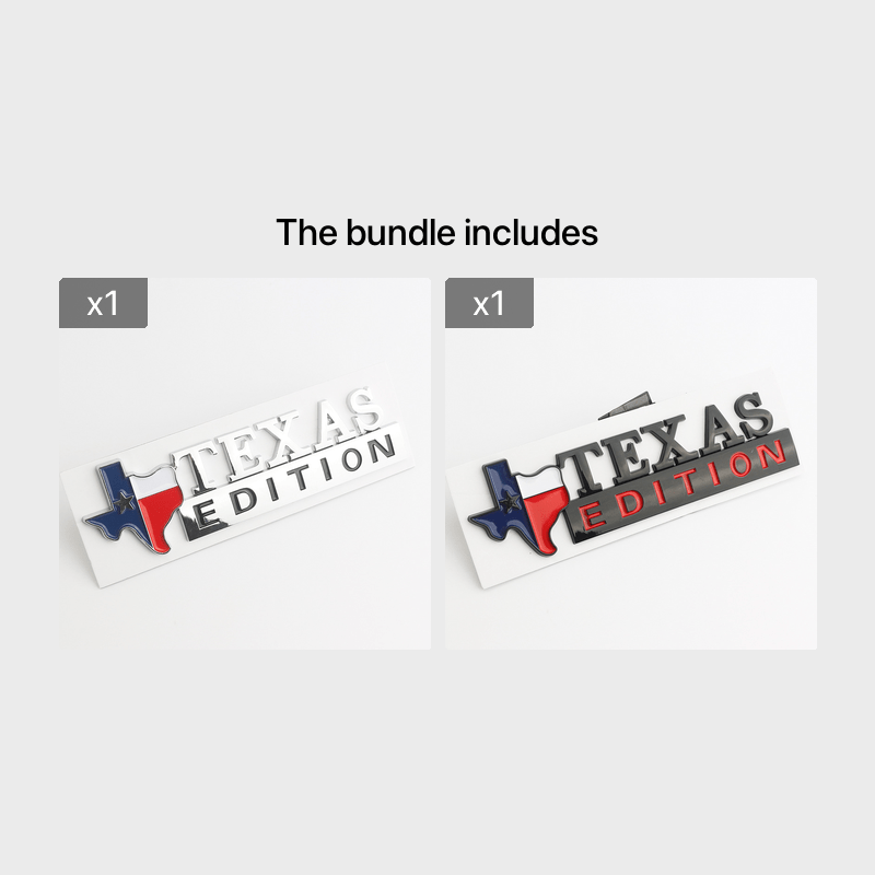 ABS TEXAS EDITION Car Rear Trunk Tail Emblem Badge TEXAS EDITION Side Fender Car-styling Stickers Motorcycle Bike Home Decorations Car Accessories