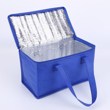 1pc Insulated Cooler Bag for Drinks and Lunch - Portable and Durable Aluminum Foil Material - Keep Your Food and Drinks Fresh and Cold All Day