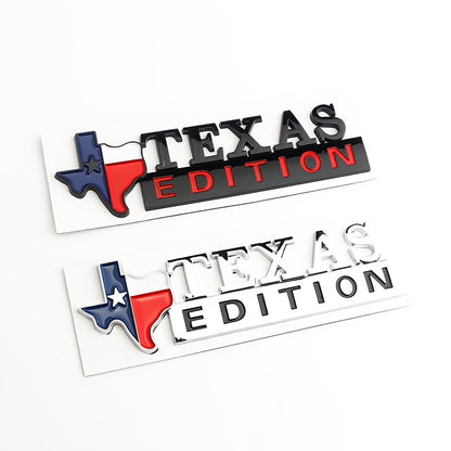 ABS TEXAS EDITION Car Rear Trunk Tail Emblem Badge TEXAS EDITION Side Fender Car-styling Stickers Motorcycle Bike Home Decorations Car Accessories