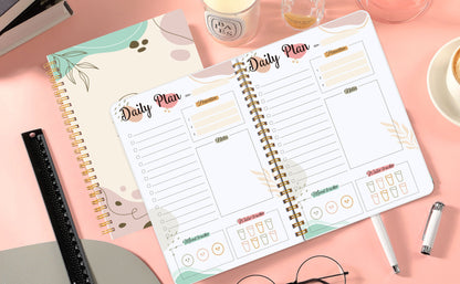 Stay Organized & On Track: 1pc Daily Planner Undated To-Do List Notebook With Priorities, Notes, Mood & Water Tracker - 8*5.5 - 52 Sheets