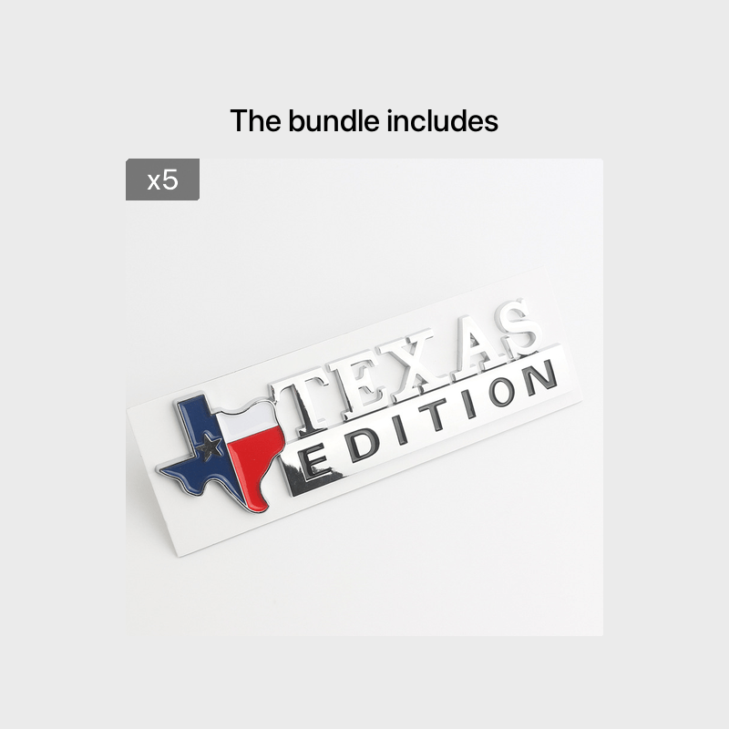ABS TEXAS EDITION Car Rear Trunk Tail Emblem Badge TEXAS EDITION Side Fender Car-styling Stickers Motorcycle Bike Home Decorations Car Accessories