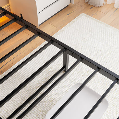 Metalowe Łóżko z Oświetleniem LED i USB 90/120/140cm