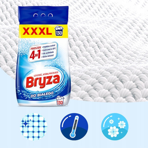 White washing powder BRYZA 4w1 XXXL 130 wash 8.45 kg