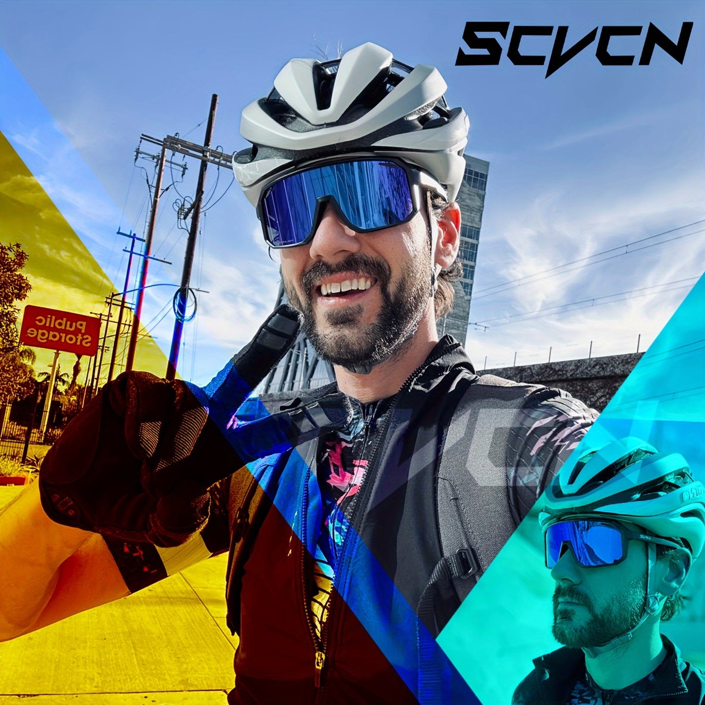 SCVCN Cycling Glasses, MTB Outdoor Sports Bike Cycling Glasses For Man Woman, Bicycle Driving Fishing Golf Beach Baseball