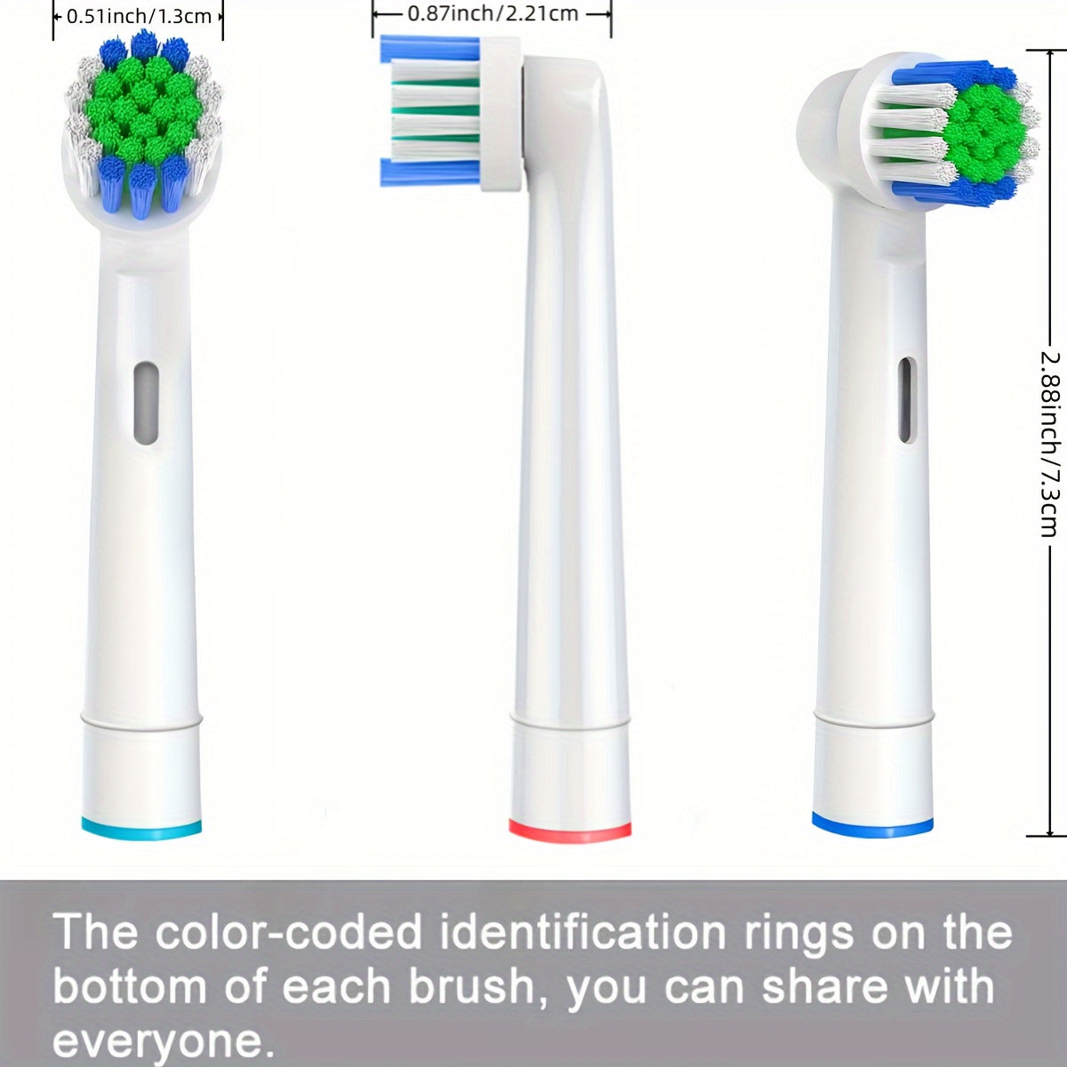 Replacement Toothbrush Heads Compatible With Oral-B Braun, Electric Toothbrush Heads Brush Heads Suitable For Oral B Replacement Heads Refill Pro 500/1000/1500/3000/3757/5000/7000/7500/8000