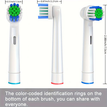 Replacement Toothbrush Heads Compatible With Oral-B Braun, Electric Toothbrush Heads Brush Heads Suitable For Oral B Replacement Heads Refill Pro 500/1000/1500/3000/3757/5000/7000/7500/8000