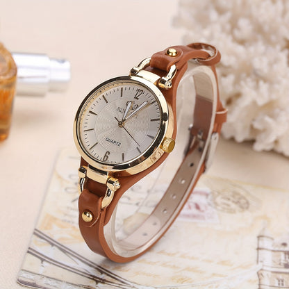 Leather Strap Watch Strap Fashion Ladies Quartz Watch Fancy Women Watches Jewelry Sophisticated And Stylish Women Watch