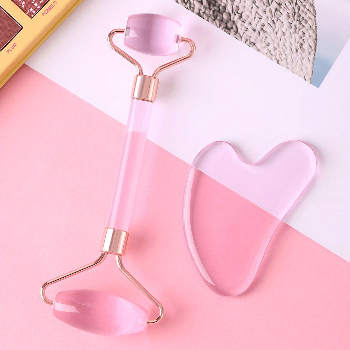 Jade Roller And Gua Sha Tools Set, Skin Care Massager, Jade Facial Roller, Natural Jade Facial Roller, Massage Tool For Face, Eyes, Neck And Body, Beauty Tool