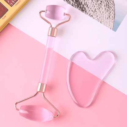 Jade Roller And Gua Sha Tools Set, Skin Care Massager, Jade Facial Roller, Natural Jade Facial Roller, Massage Tool For Face, Eyes, Neck And Body, Beauty Tool
