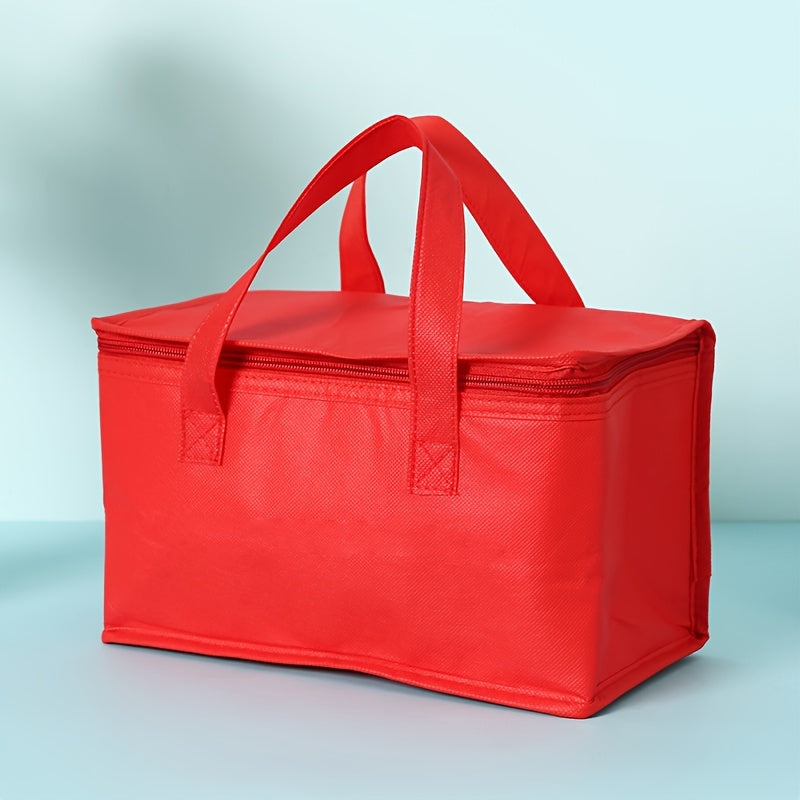 1pc Insulated Cooler Bag for Drinks and Lunch - Portable and Durable Aluminum Foil Material - Keep Your Food and Drinks Fresh and Cold All Day