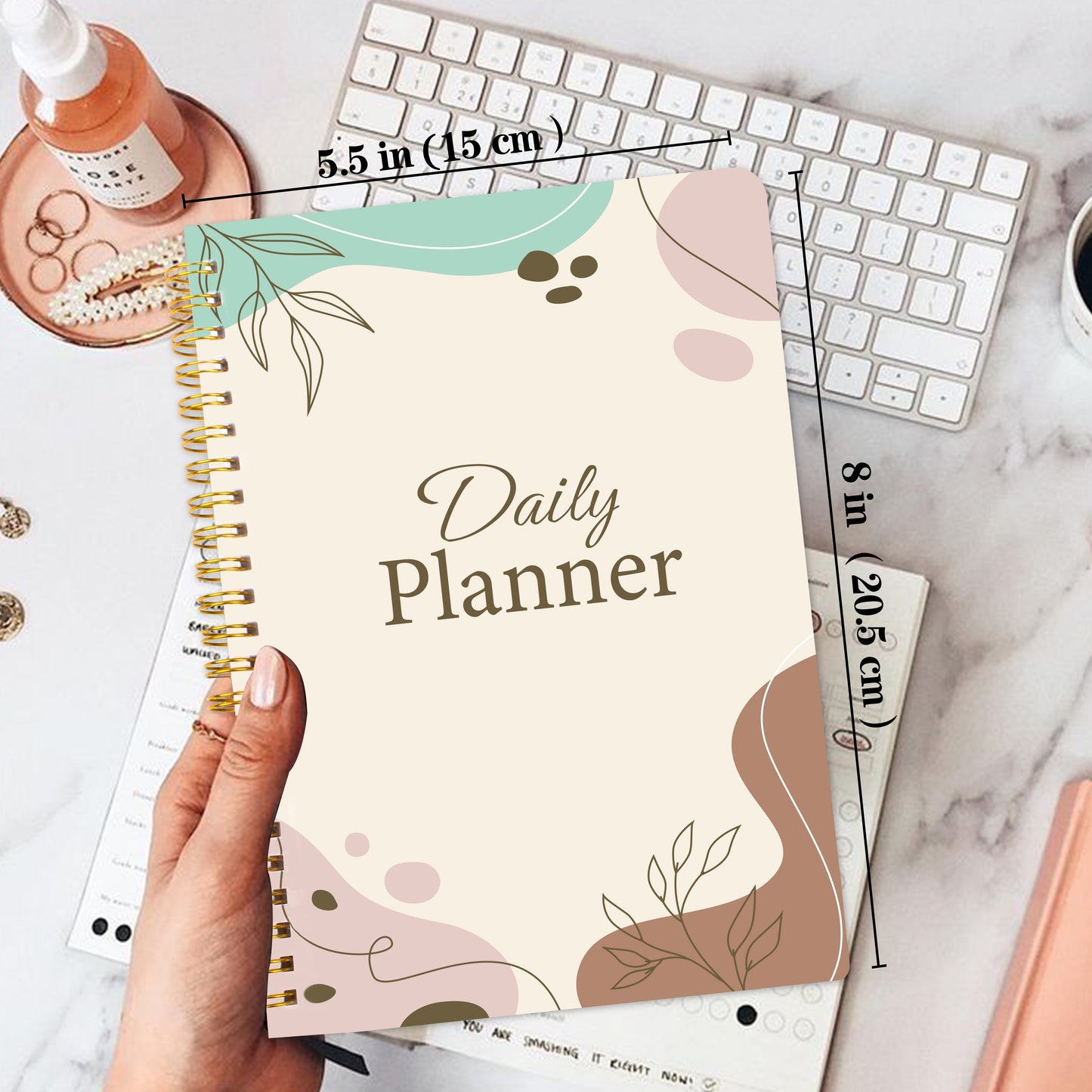 Stay Organized & On Track: 1pc Daily Planner Undated To-Do List Notebook With Priorities, Notes, Mood & Water Tracker - 8*5.5 - 52 Sheets