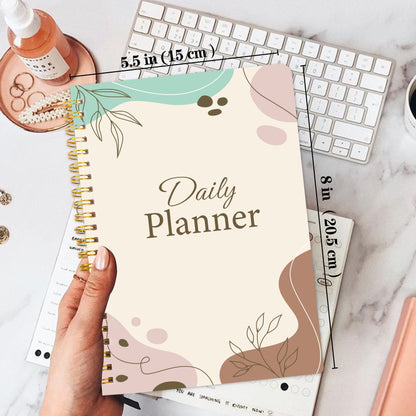 Stay Organized & On Track: 1pc Daily Planner Undated To-Do List Notebook With Priorities, Notes, Mood & Water Tracker - 8*5.5 - 52 Sheets