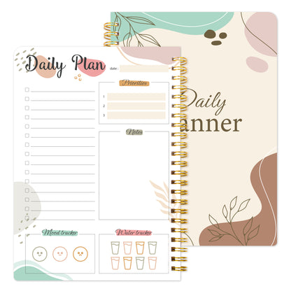 Stay Organized & On Track: 1pc Daily Planner Undated To-Do List Notebook With Priorities, Notes, Mood & Water Tracker - 8*5.5 - 52 Sheets