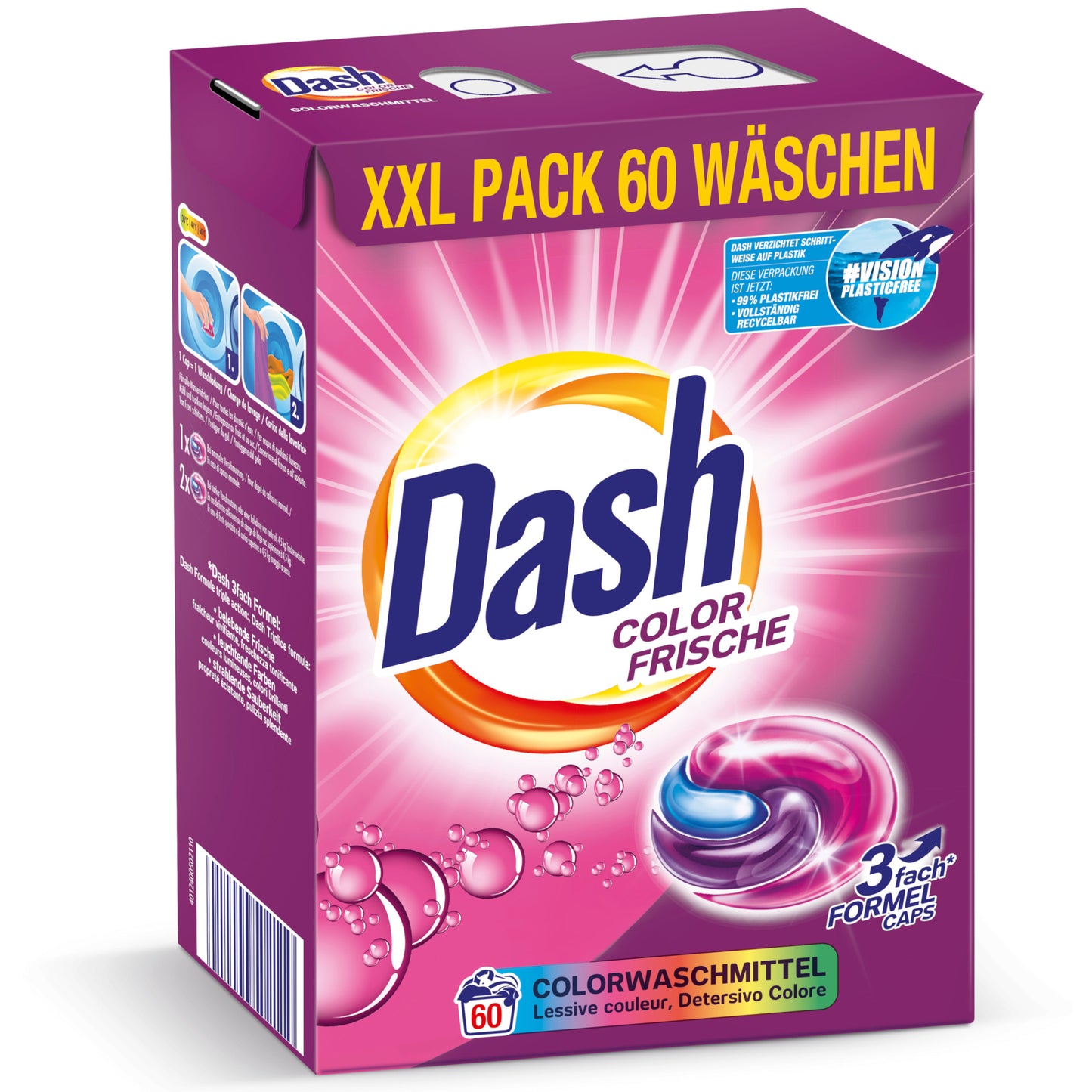 DASH Color Detergent 3in1 Laundry Capsules 60 PCs