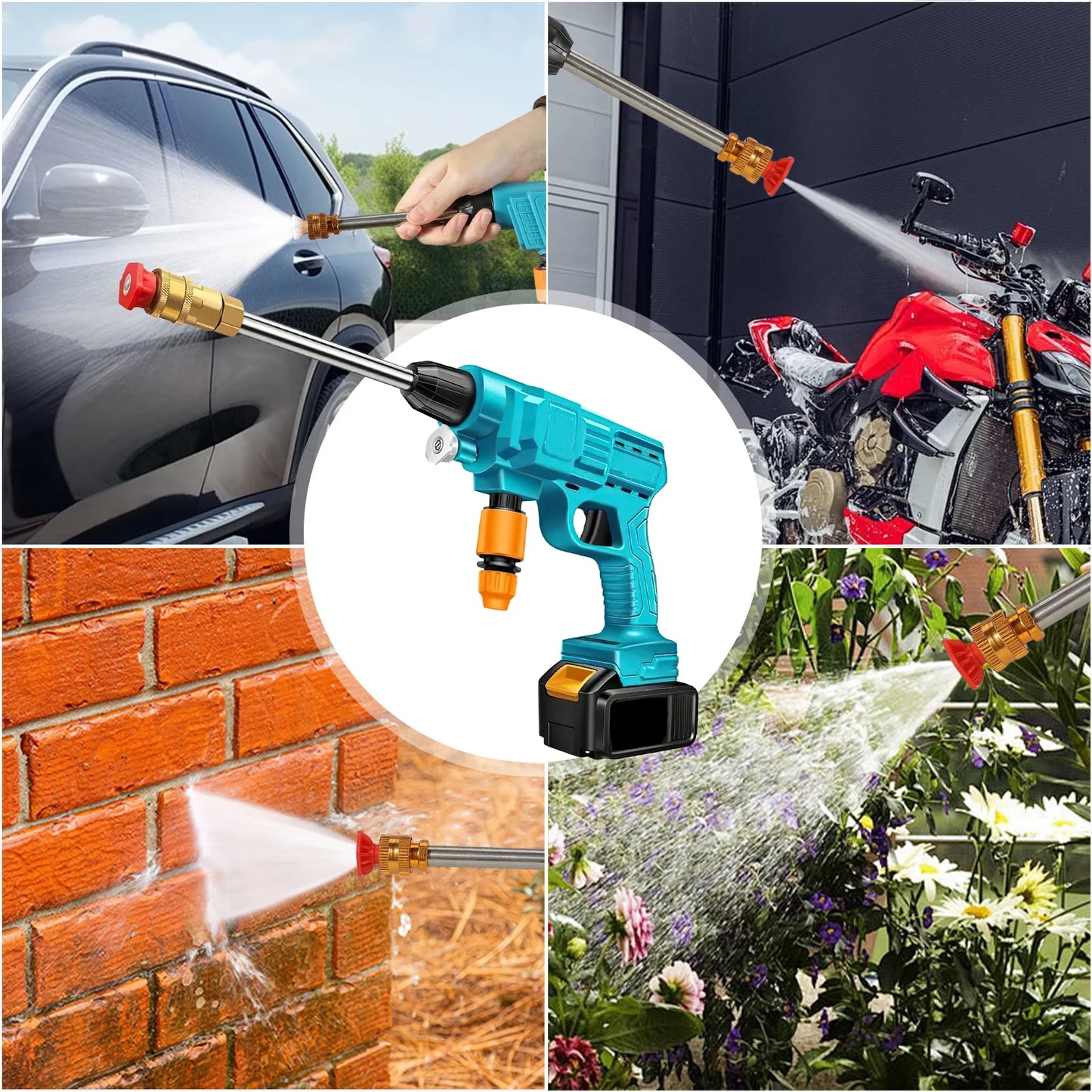 Myjka 300W 30BAR Makita 18V - Cordless High Pressure Cleaner Spray Water Gun Garden Wash Machine