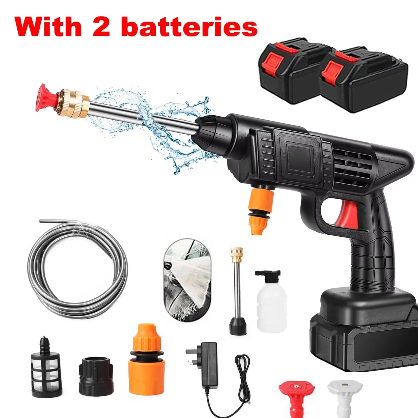 50Bar Cordless High Pressure Cleaner Washer Spray Water Gun Car Wash Pressure Water Cleaning Machine for Makita 21V Battery