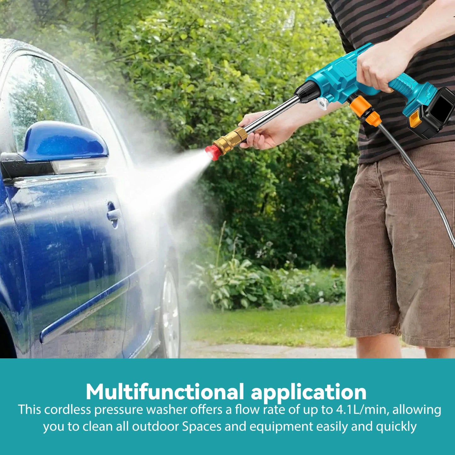 Myjka 300W 30BAR Makita 18V - Cordless High Pressure Cleaner Spray Water Gun Garden Wash Machine